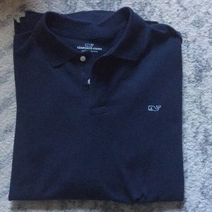 Vineyard Vines Long Sleeve Navy Polo